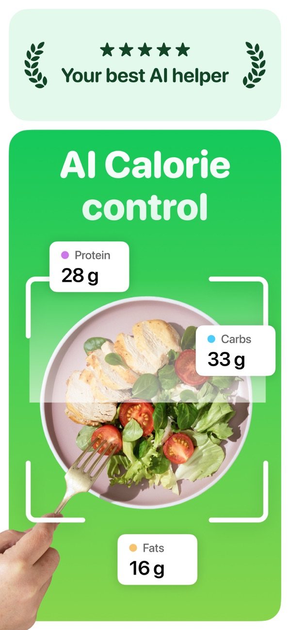 Temfy Nutriの画面：料理の写真と、AIが推定したカロリー・たんぱく質・脂質・炭水化物