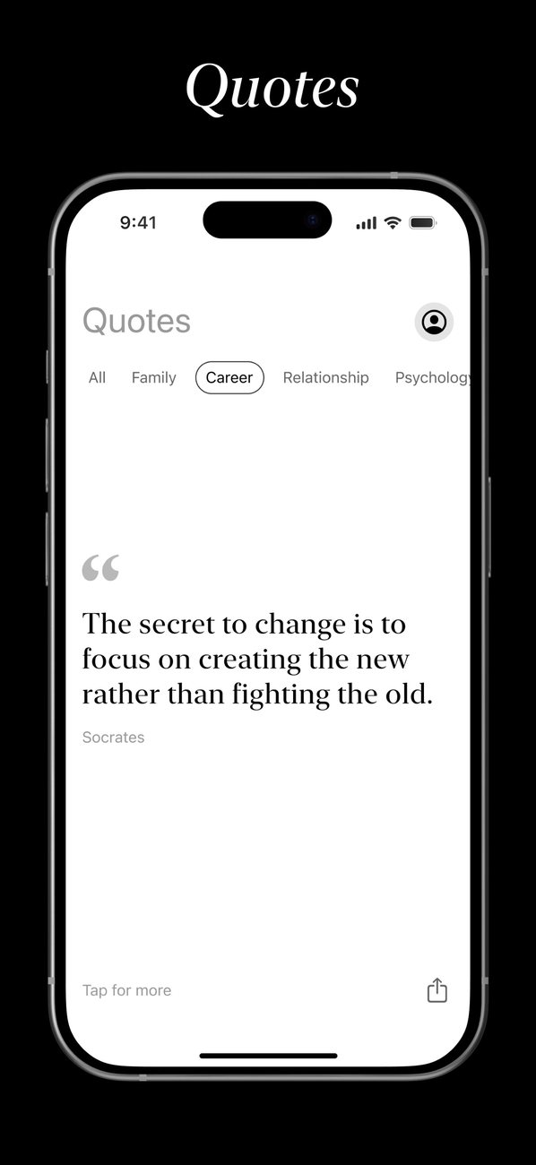 A quote feed for the topic you chose