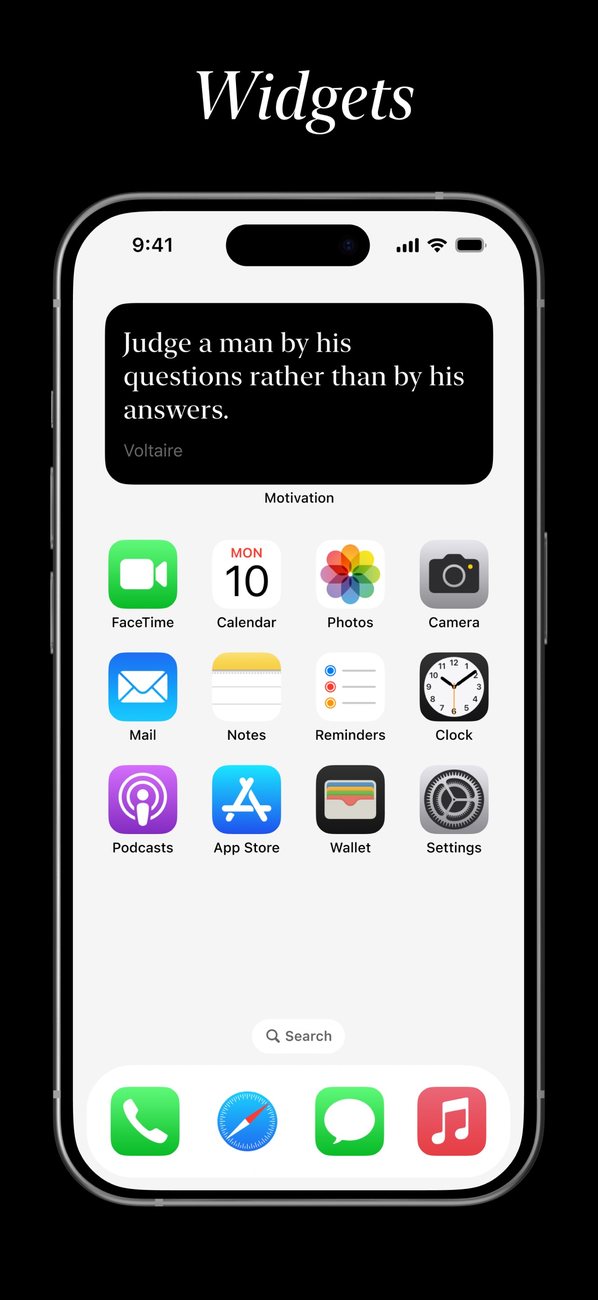 A quote widget on your home screen
